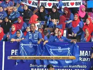 Manifesto BN meningkatkan kualiti hidup rakyat