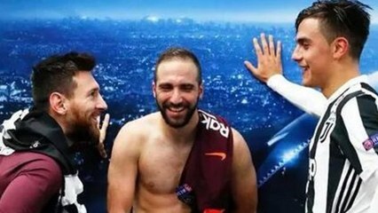 Gonzalo Higuain se moque de Lionel Messi, remplaçant avant Juve-Barça en ligue des champions