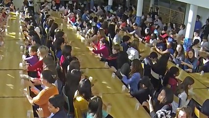 Découvrez la vidéo buzz des collégiens de Blois chantant la chanson Cup Song d'Anna Kendrick