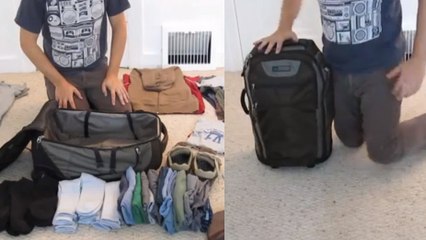 L'astuce incroyable pour bien ranger sa valise, même avec trop d'affaires