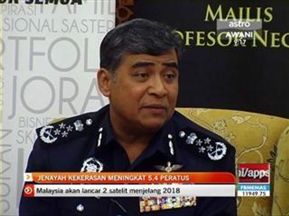 Jenayah kekerasan meningkat 5.4 peratus