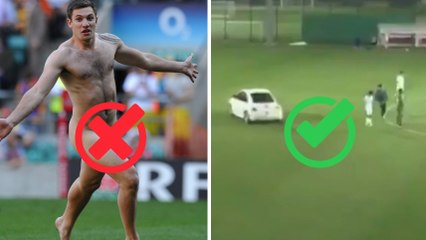 Un streaker en voiture dans un match aux Emirats Arabes Unis