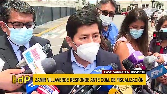 Zamir Villaverde se presentó ante la Comisión de Fiscalización en el Congreso