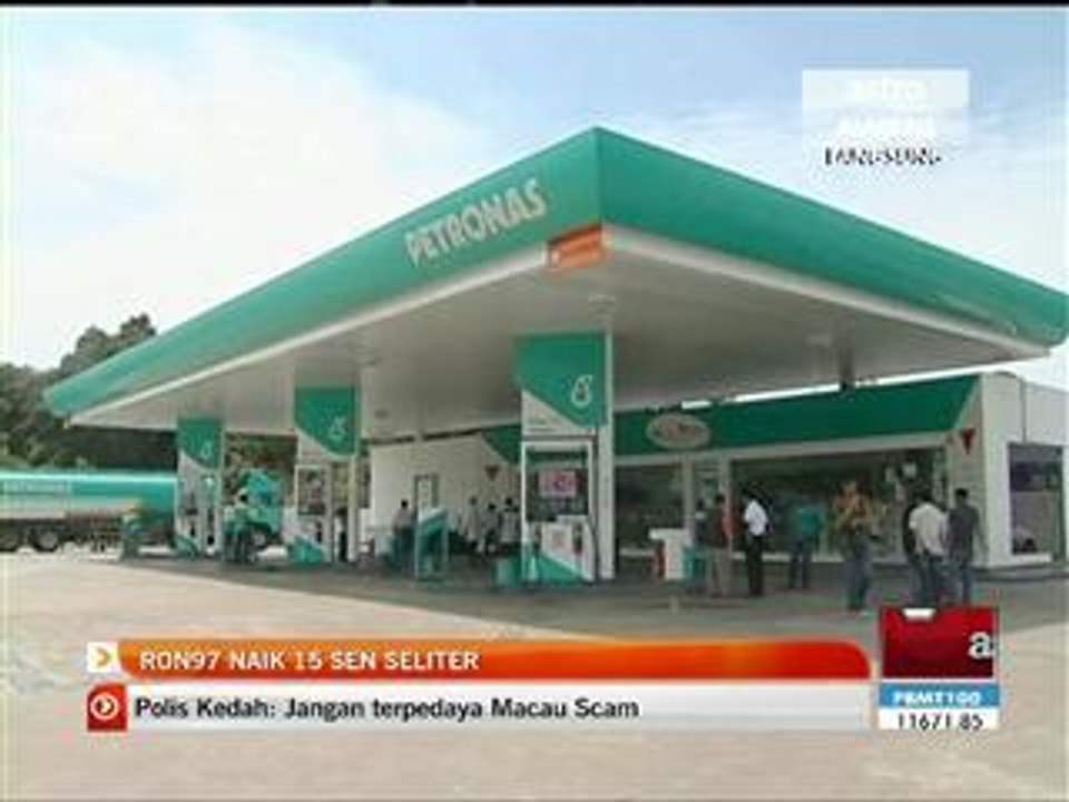 RON97 naik 15 sen seliter