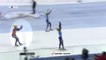 Short Track : La patineur de vitesse néerlandais Sjinkie Knegt fait des doigts d'honneur à son adversaire