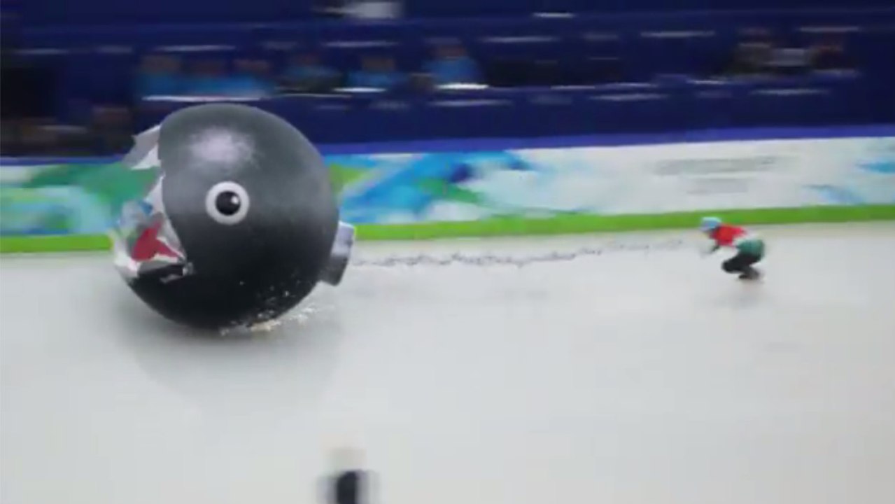 JO Sotchi 2014 : Quand le patinage de vitesse rencontre Mario Kart