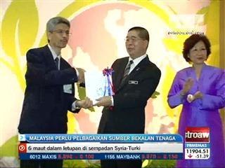 Malaysia perlu pelbagaikan sumber bekalan tenaga