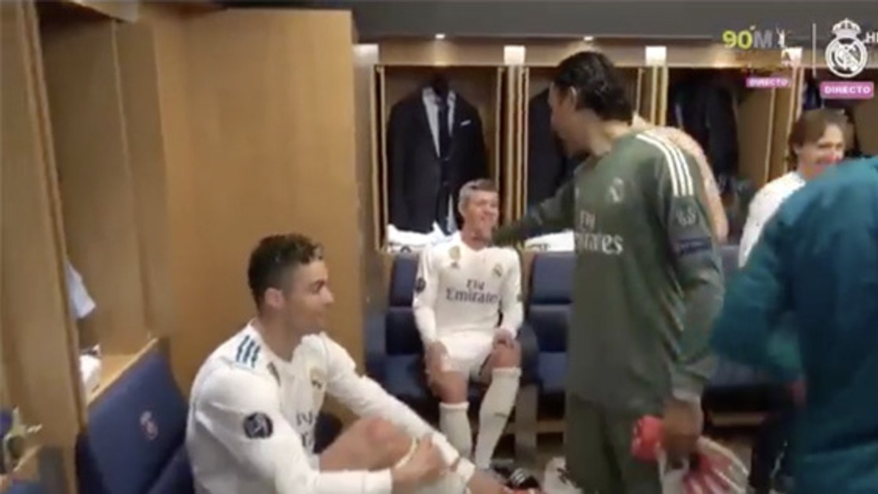 Ligue des champions : Les images du vestiaire du Real Madrid après la qualification contre le PSG