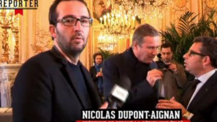 Nicolas Dupont-Aignan à un journaliste : ''vous êtes une merde intégrale''