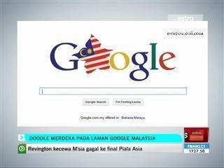 Doodle Merdeka pada laman Google Malaysia