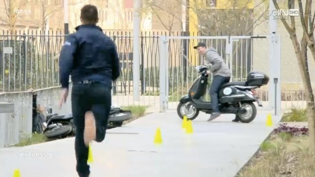 Vanessa Le Moigne chute en scooter dans l'Expresso sur BeIN Sports