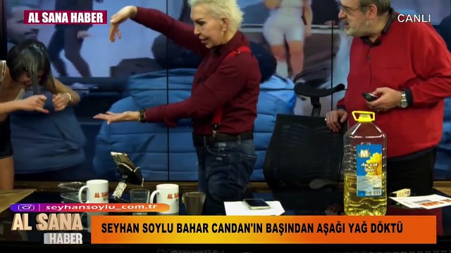 Canlı yayında bunu da gördük! Bahar Candan ayçiçek yağıyla yıkandı!
