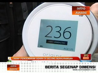 Tahap pencemaran udara di Beijing berkurangan