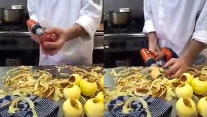 Découvrez l'astuce étonnante pour éplucher des pommes très facilement