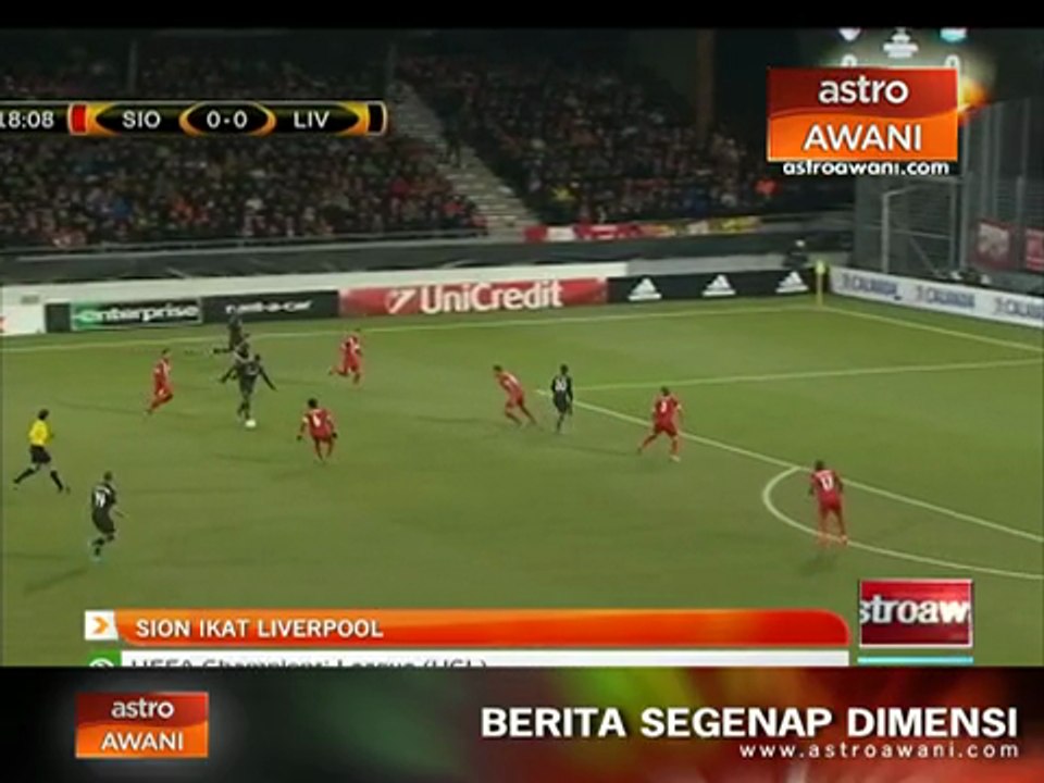 Liga Europa: Sion ikat Liverpool