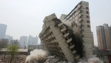 Un immeuble chinois a été coupé en deux au millimètre près !