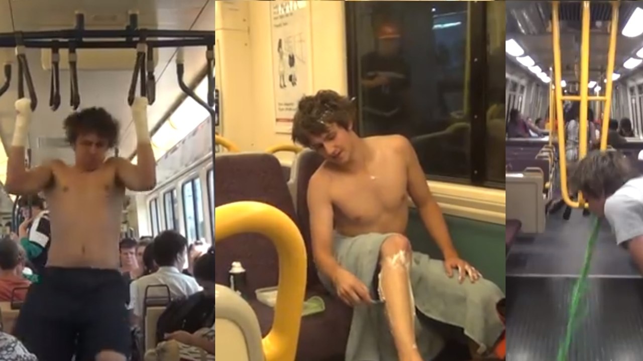 Caméra cachée : Il s'amuse à créer des situations gênantes dans le train