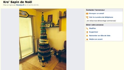Leboncoin : Il met en vente un sapin de Noël à base de bouteilles de bières !