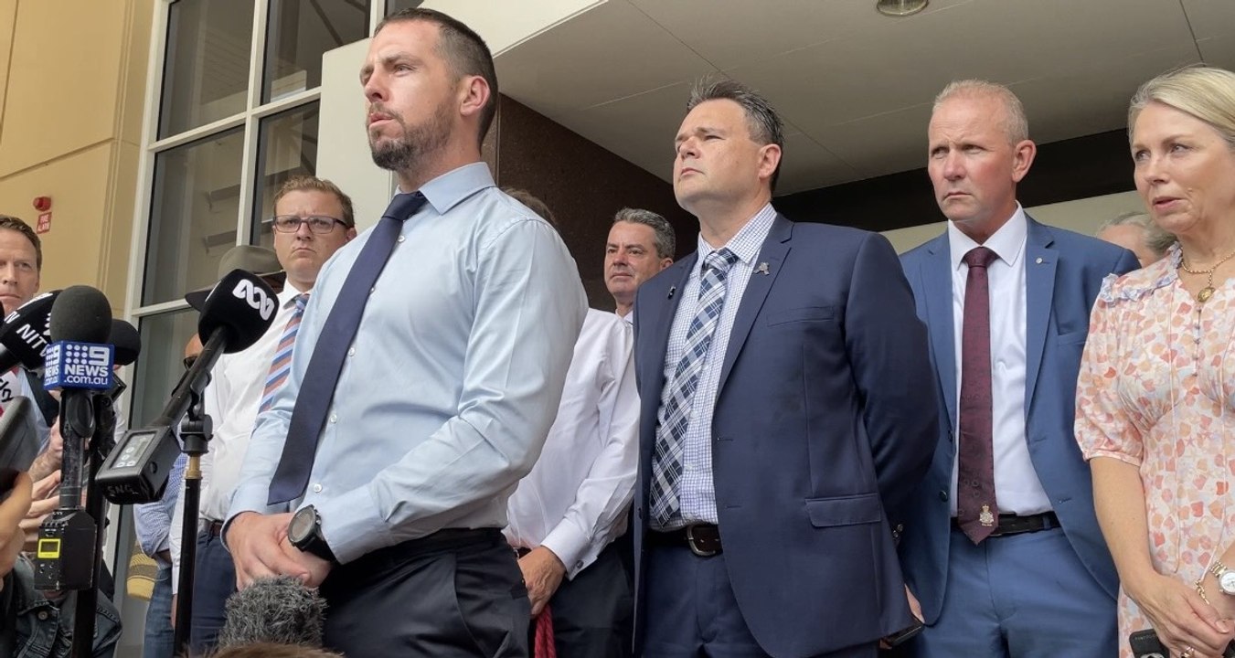 Constable Zachary Rolfe addresses media outside courthouse | March 11, 2022 | Katherine Times