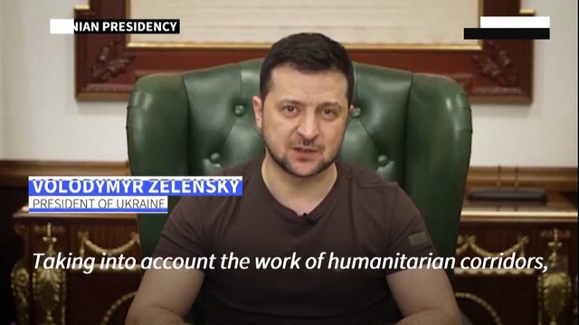 Zelensky accuses Russia of attack on humanitarian corridor in Mariupol