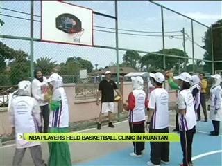 Former NBA players held a basketball clinic in Kuantan