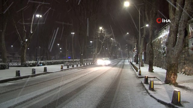 Megakent’te kar gece saatlerinde etkisini gösterdi