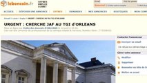 Leboncoin : les avocats d'Orléans postent une annonce pour recruter un juge aux affaires familiales