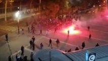 PSG - Etoile Rouge de Belgrade : les images des débordements au Parc des Princes