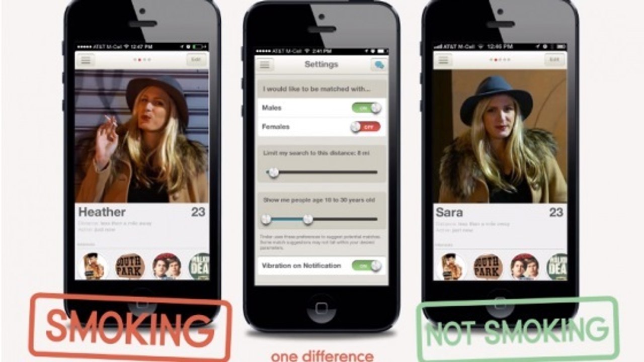 Tinder : les hommes préfèrent les femmes non-fumeuses