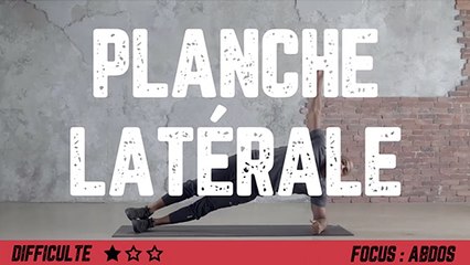 Planche latérale : musculation des abdominaux