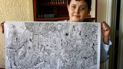 A 11 ans seulement, Dusan Krtolica réalise des dessins d'une précision incroyable