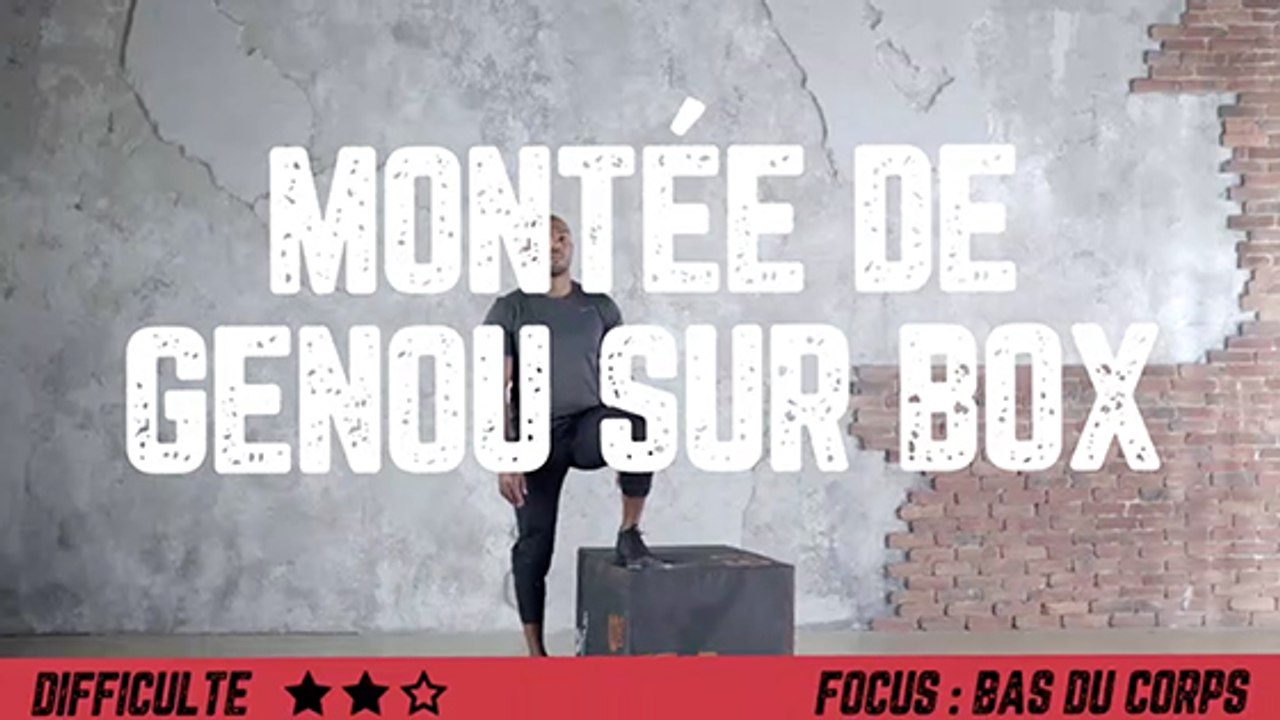 Montée de genou sur box : exercice pour travailler le bas du corps