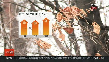 [날씨] 포근함 속 중서부 미세먼지…휴일 전국 곳곳 비