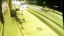 İETT otobüsleri kafa kafaya çarpıştığı kaza kamerada
