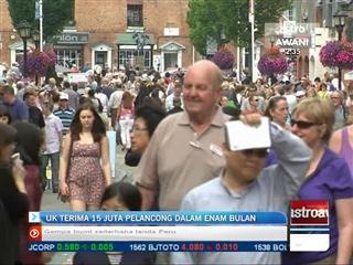 UK terima 15 juta pelancong dalam 6 bulan