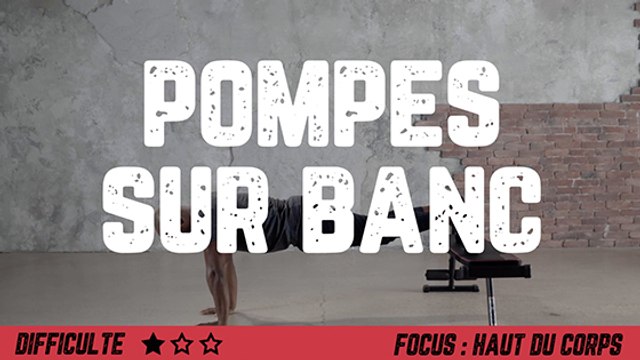 Pompes sur banc : exercice de musculation pour pectoraux