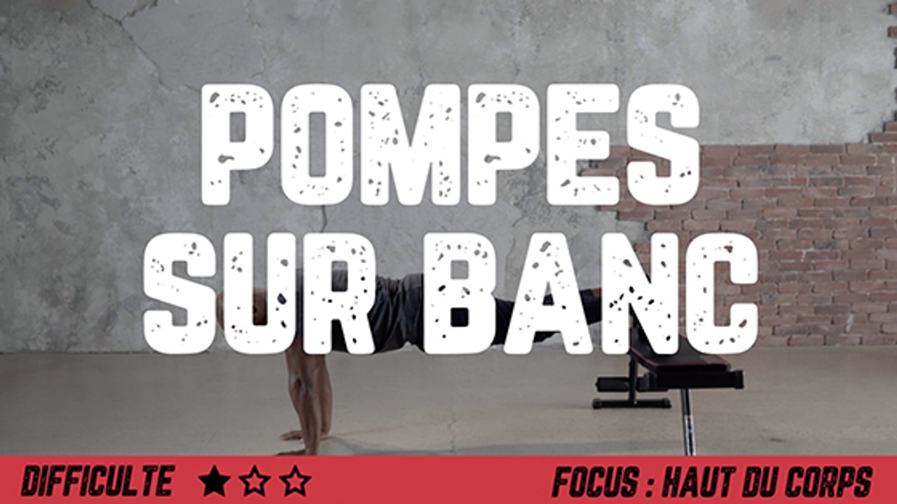 Pompes sur banc : exercice de musculation pour pectoraux