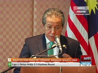 Malaysia gesa siasatan terhadap serangan senjata kimia