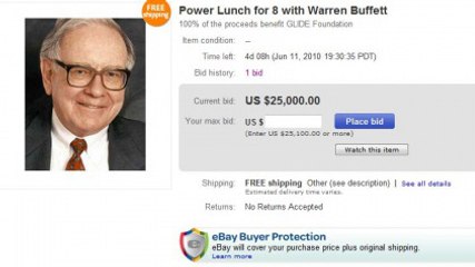 Ebay : Warren Buffet se met lui-même aux enchères pour un dîner