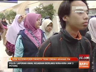 KPM kecewa ejen swasta tidak endah arahan PM