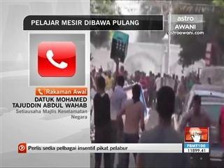 Persiapan membawa pulang pelajar di Mesir