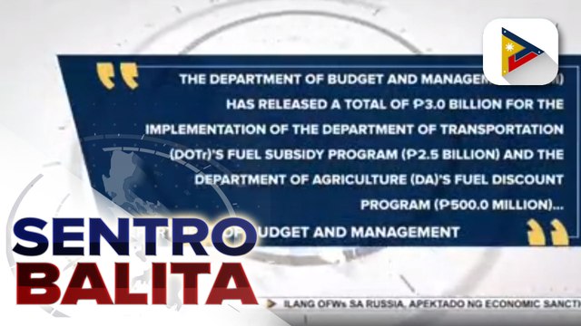 Pamamahagi ng fuel subsidy sa PUV drivers at fuel discount sa mga magsasaka at mangingisda, ikinakasa