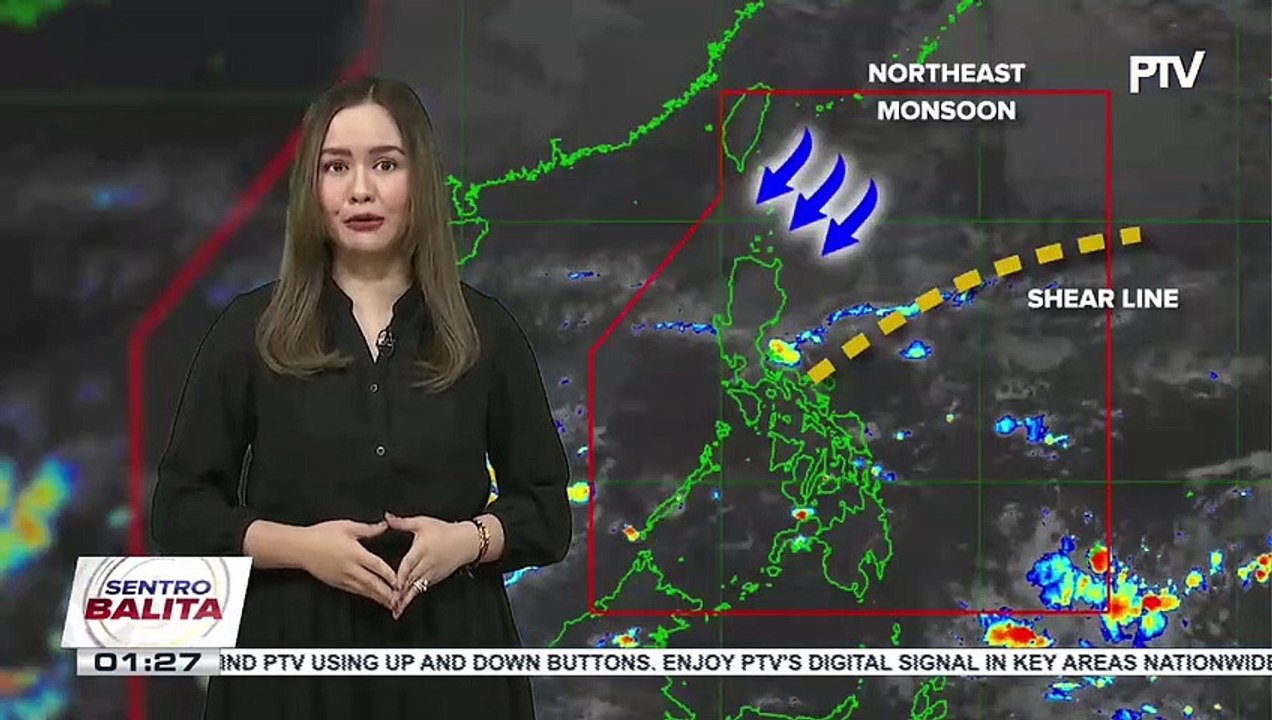 PTV INFO WEATHER | LPA na nasa labas ng PAR, nagpapaulan pa rin sa Kalayaan islands; Shear line, nakaaapekto sa ilang bahagi ng Luzon at Visayas