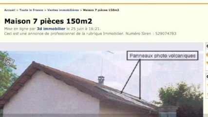 LeBonCoin.fr : Une étrange annonce pour une maison à vendre