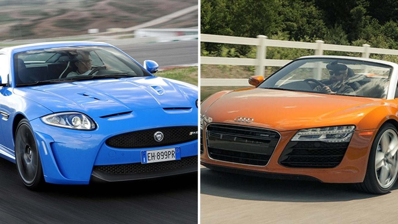 Audi R8 V10 Spyder vs Jaguar XKR-S : découvrez la plus rapide