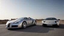 Quand une Bugatti Veyron et une Lamborghini Veneno s'affrontent