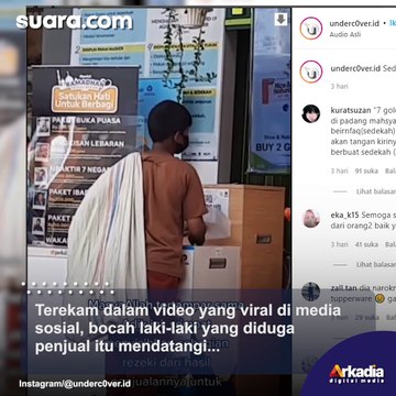 Bertelanjang Kaki, Bocah Penjual Jajan Terekam Masukkan Uang Sedekah ke Kotak Amal, Posisi Tangan Jadi Sorotan