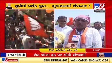 BJP workers from various parts of Gujarat arrive to welcome PM Modi _ TV9News