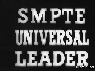 SMPTE Universal Leader Countdown Film Leader Black and White