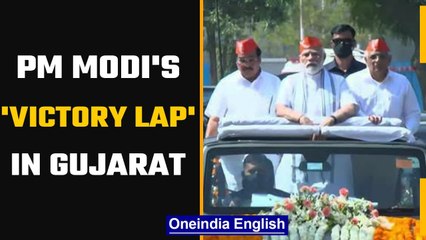PM Modi's victory lap in poll-bound Gujarat day after winning 4 states | Oneindia News